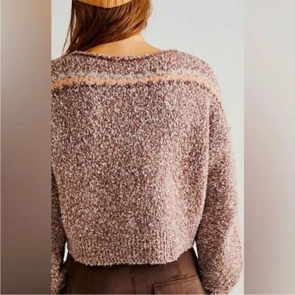 NWT Free People Snowflake Sweater Gingerbread Combo - Picture 3 of 9